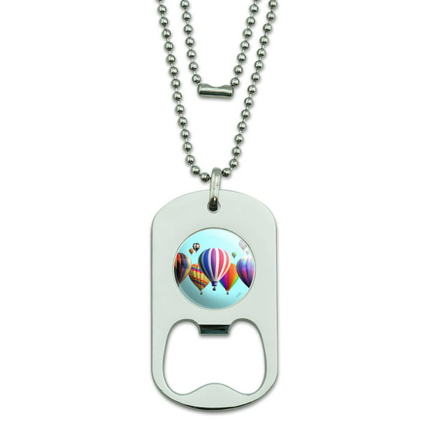 Minimalist Brushed Stainless Steel Chrome Silver Round Dog Tags with Matching Ball Chain Necklace
